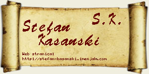 Stefan Kašanski vizit kartica